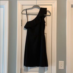 Banana Republic One Shoulder Black Dress